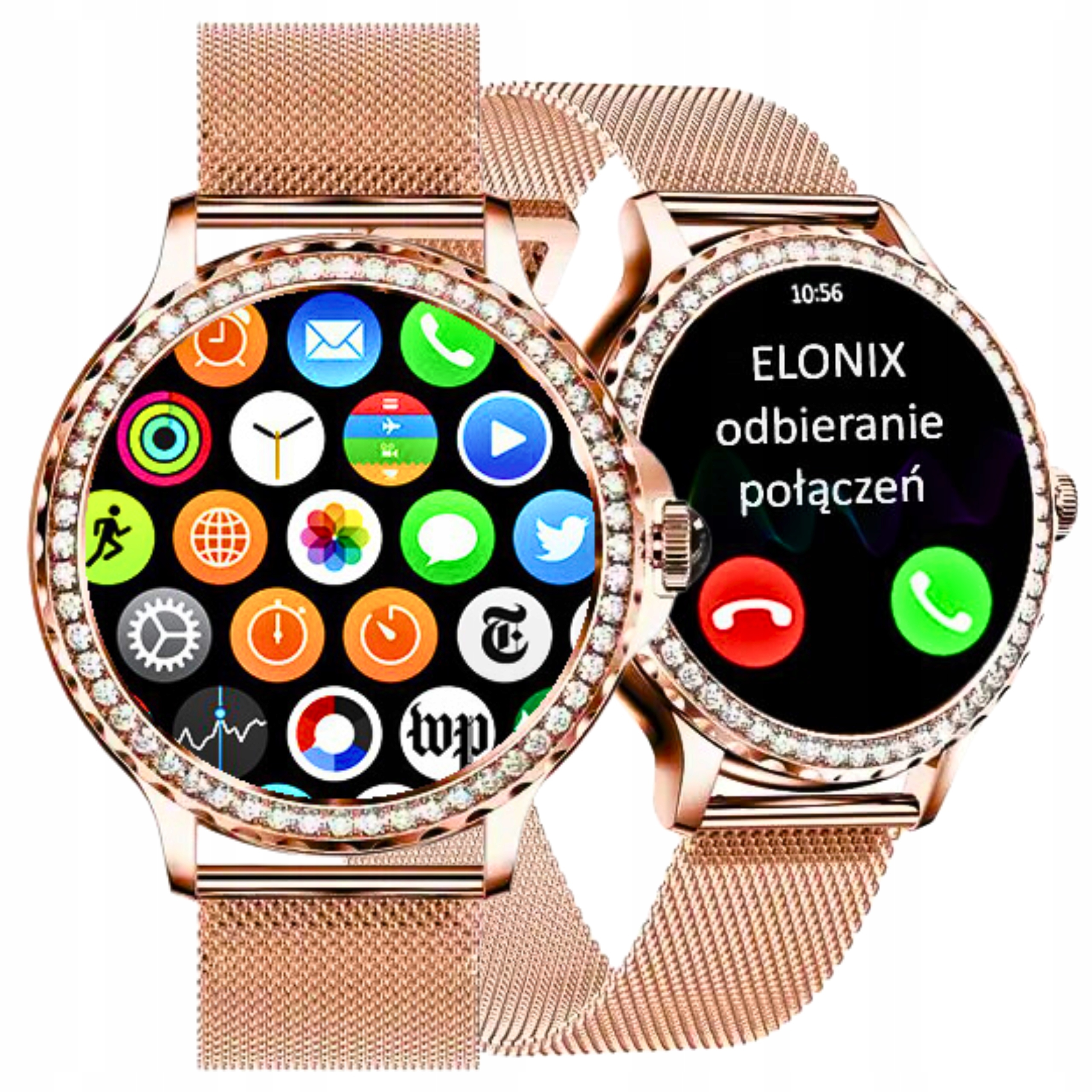 Smartwatch Damski Menu Pl NX19 Wodoodporne Krokomierz Puls Smart