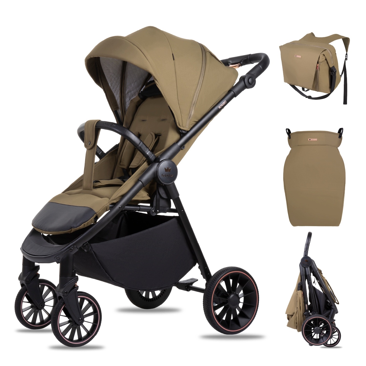Wózek Spacerowy BabyLux Rombo Lekka Spacerówka Pokrowiec Amortyzacja Torba