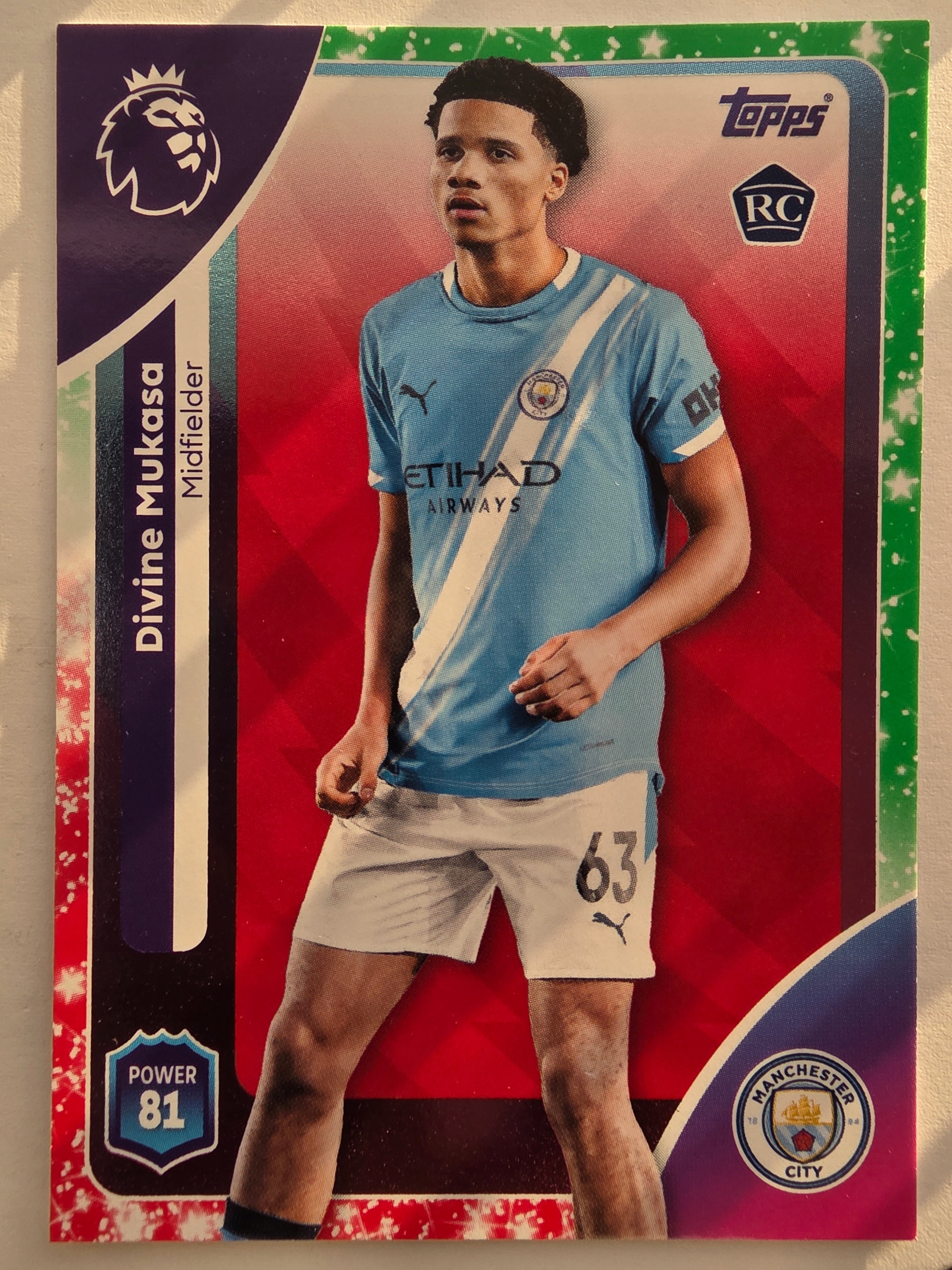 2025-26 Topps Premier League Ka Diwine Mukasa Manchester City /LT2