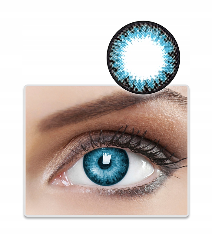 

Kolorowe soczewki kontaktowe Cool Blue 15 BioAir