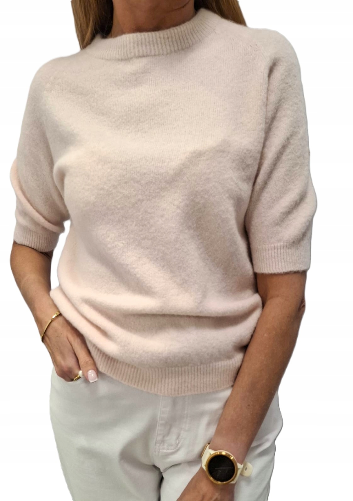 Cocomore Svetr Bluzka Krátký rukáv Baby Alpaca Pudrový Růžový Novinka