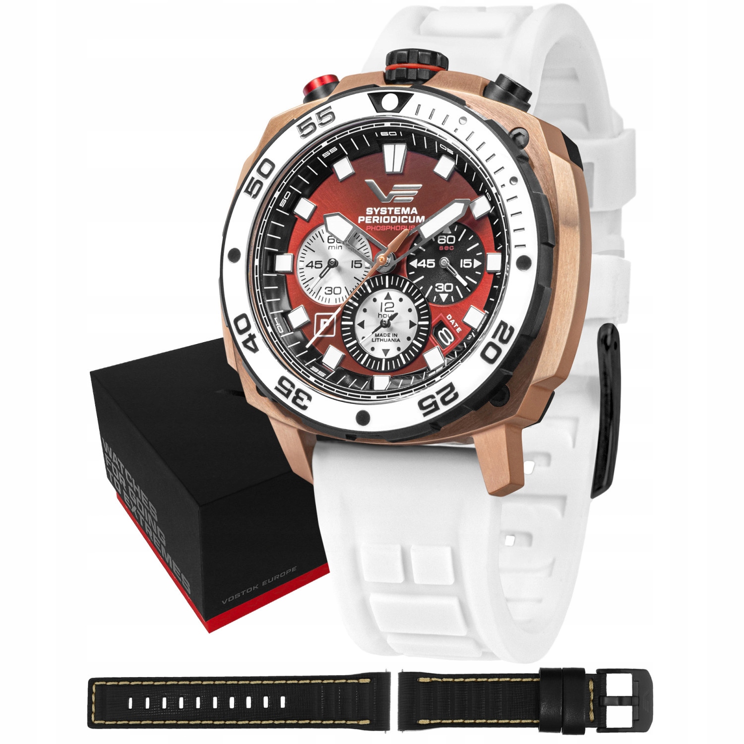 Pánské Hodinky Vostok Europe VK67-650E724SWL, bílý pásek