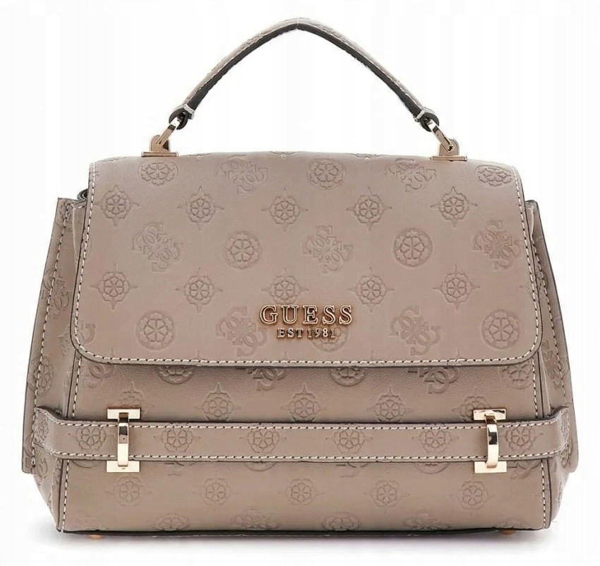 Malá Hnědá Logová Kabelka Přes Rameno, Prošívaná, Dámská Guess