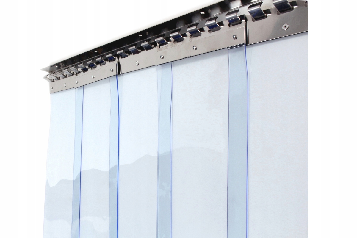 Kurtyna paskowa (SxH): 151 x 200cm, pasy PCV 200x2 Kod producenta KP 151x200 std 200x2 inox