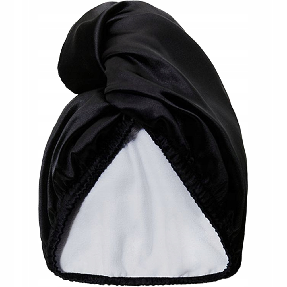 Glov Satin Towel Wrap oboustranný saténový turban na vlasy Black