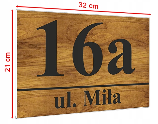 TABLICZKA Z NUMEREM DOMU | TABLICA ADRESOWA | NUMERY NA DOM | WZORY | 32x21 Kod producenta TABL0003