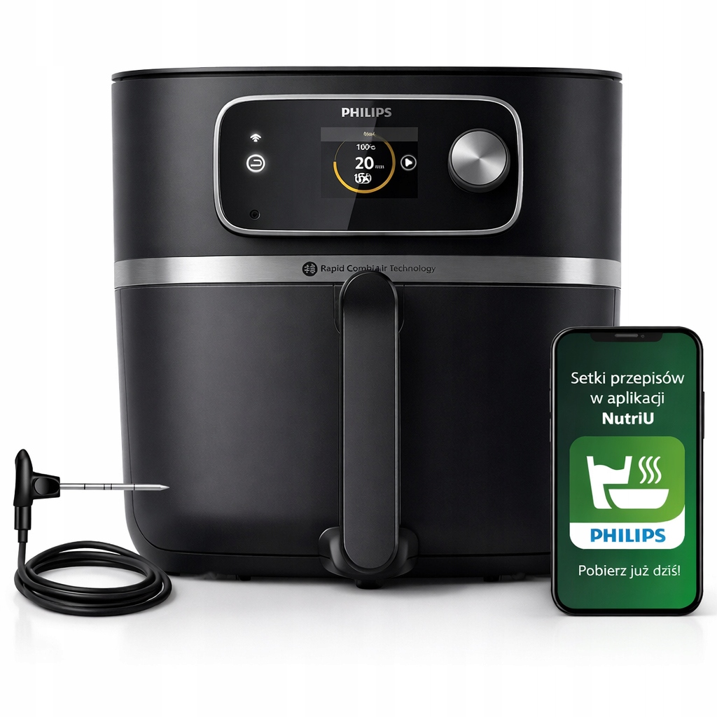 Frytkownica beztłuszczowa Philips HD9880/90 2200 W 8,3 l Termometr