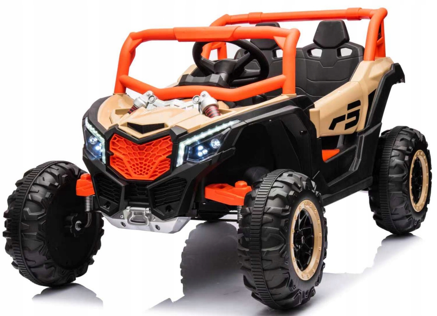 Buggy Jeep 4x4 auto na akumulator 4-silniki Pilot Miękkie Koła Eva Skóra