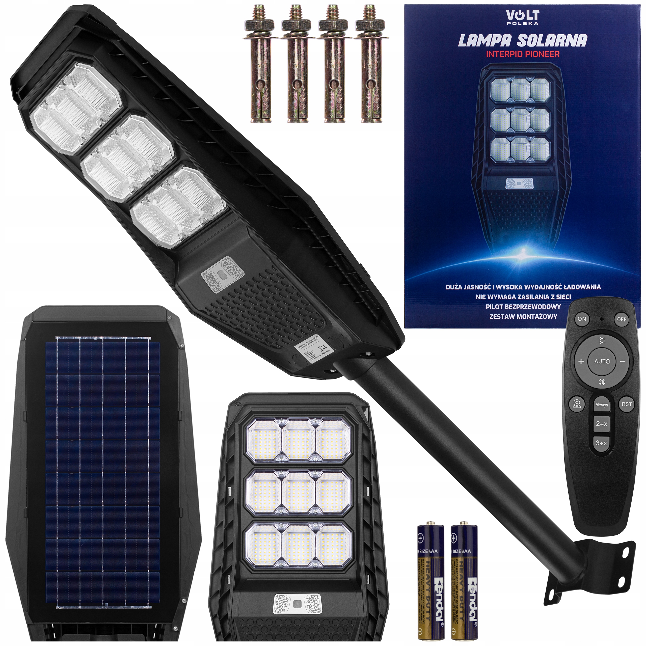 

Lampa Solarna Uliczna Led 120W Czujnik Ruchu Pilot