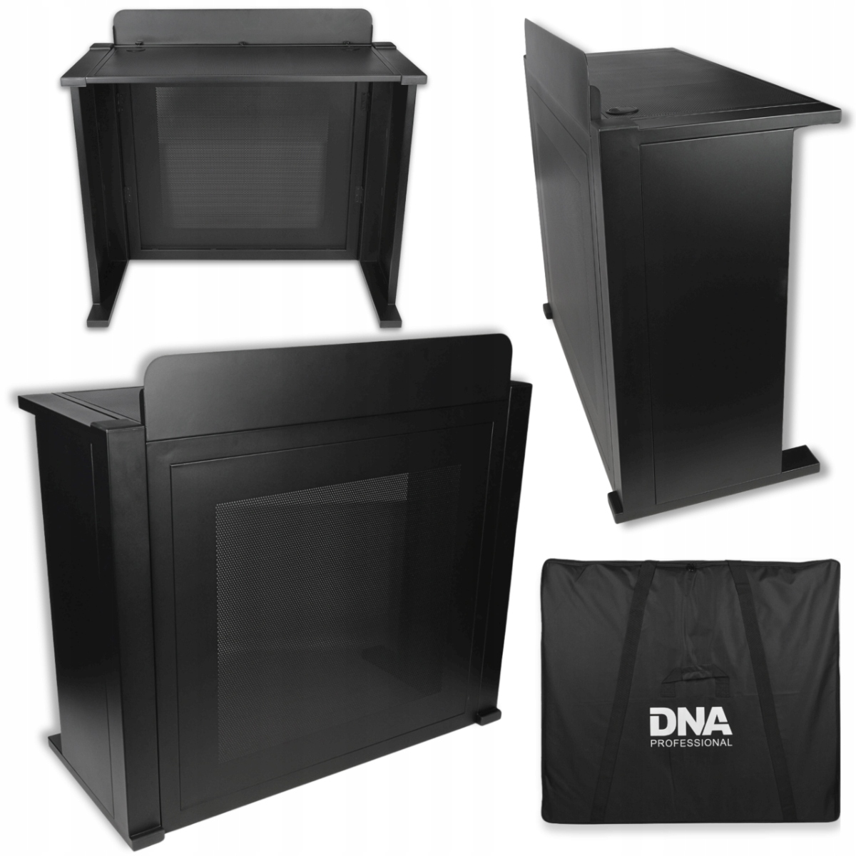 Dna Dj Booth Mesh Bk Stanowisko Dj Stół Czarny Pokrowiec 50 Kg