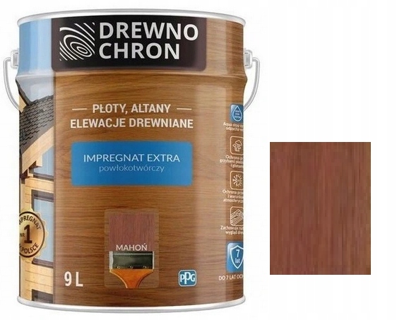 Drewnochron Extra Impregnat Ochronny Do Drewna Mahoń 9L