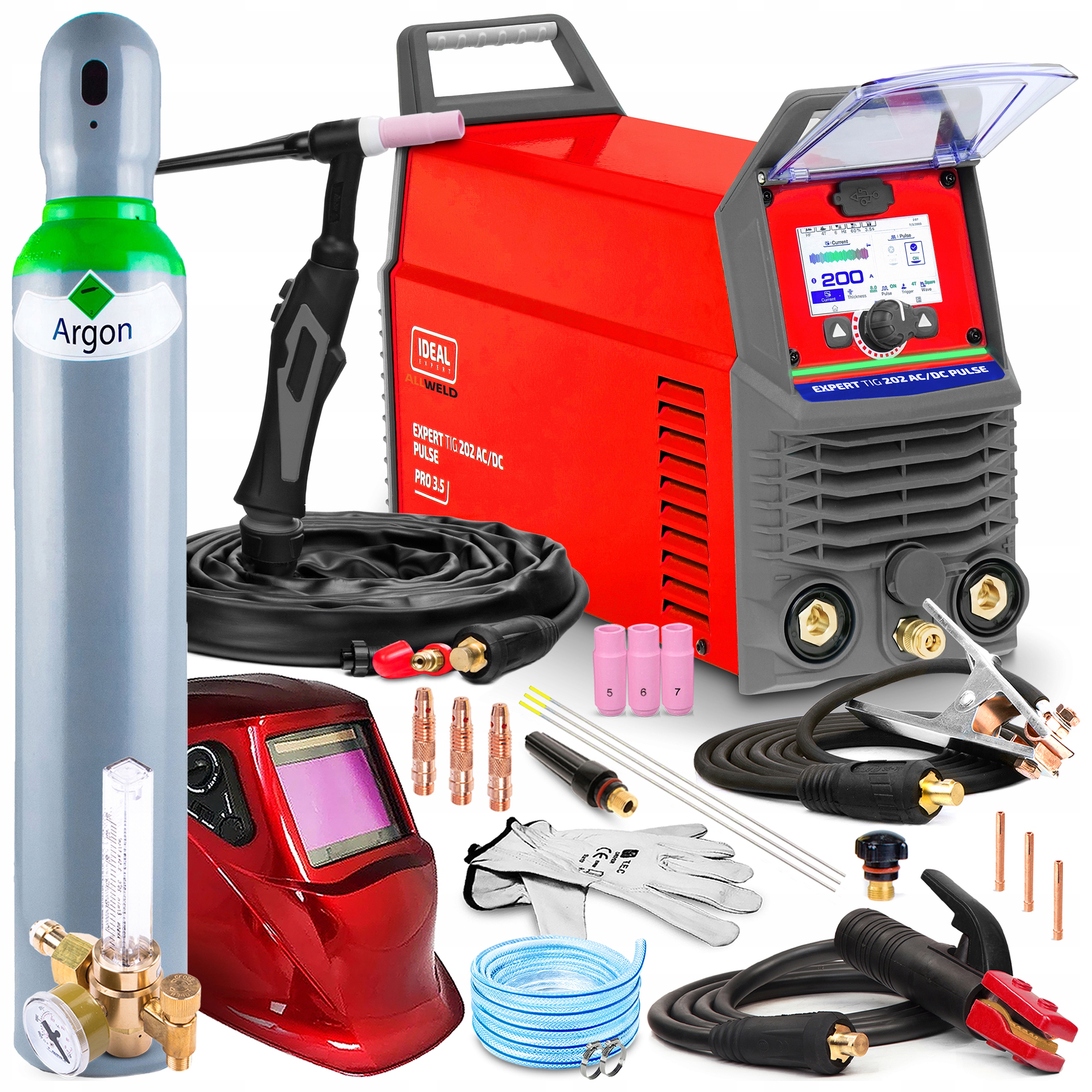 Invertorová Svářečka Ideal Expert Tig 202 Ac DC Pulse PRO3.5 LCD