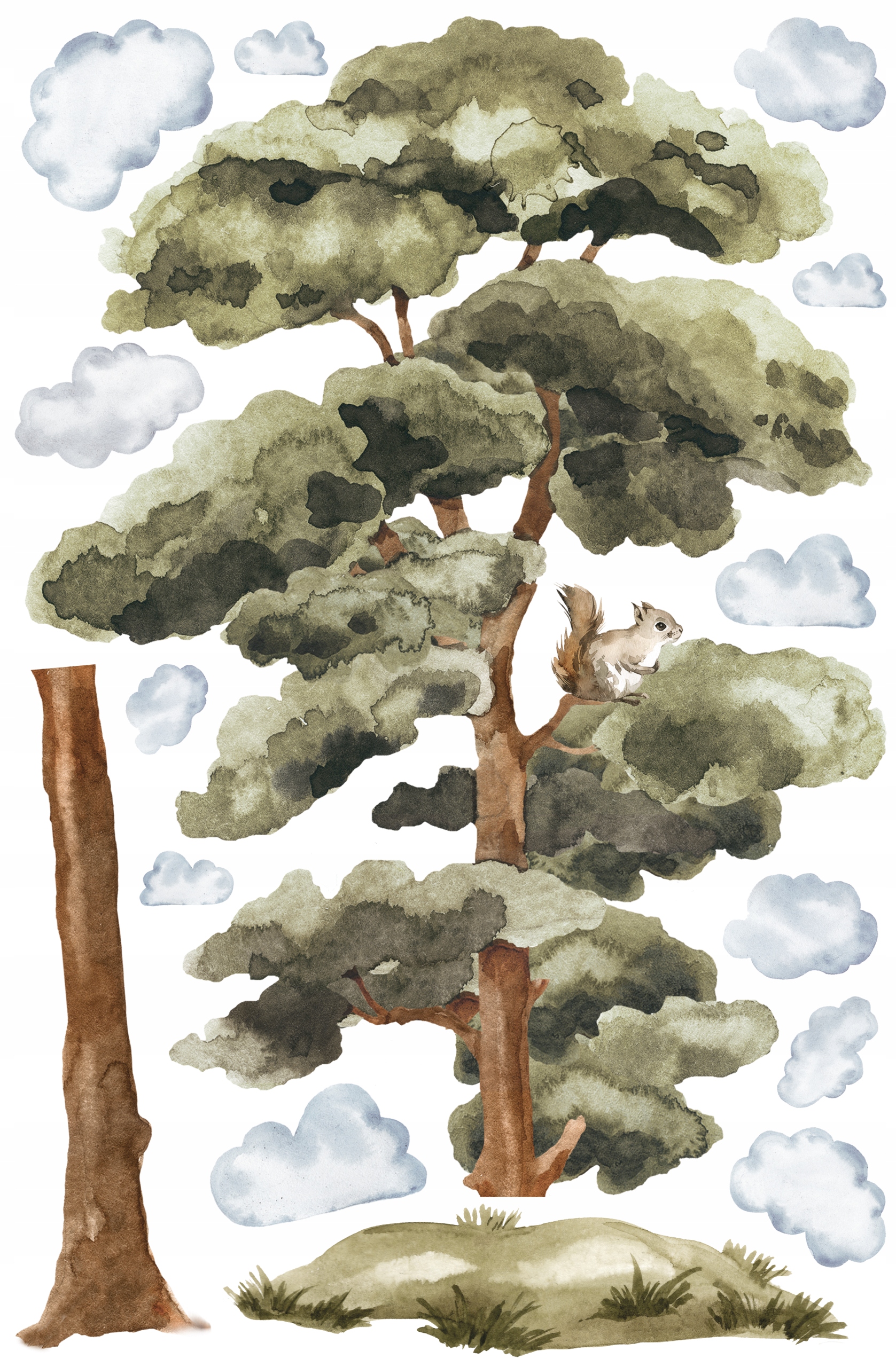 Naklejka ścienna dzieci BUDDIES TREE drzewo las Motyw Dziecięce Motywy zwierzęce