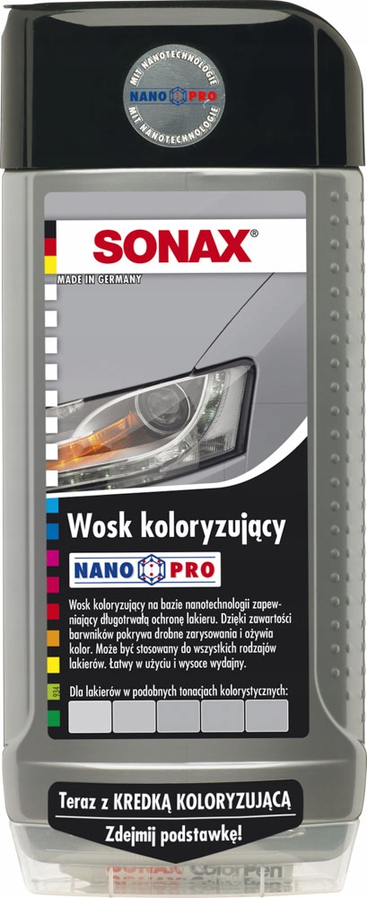 SONAX WOSK KOLORYZUJĄCY NANOPRO SREBRNY 500ML