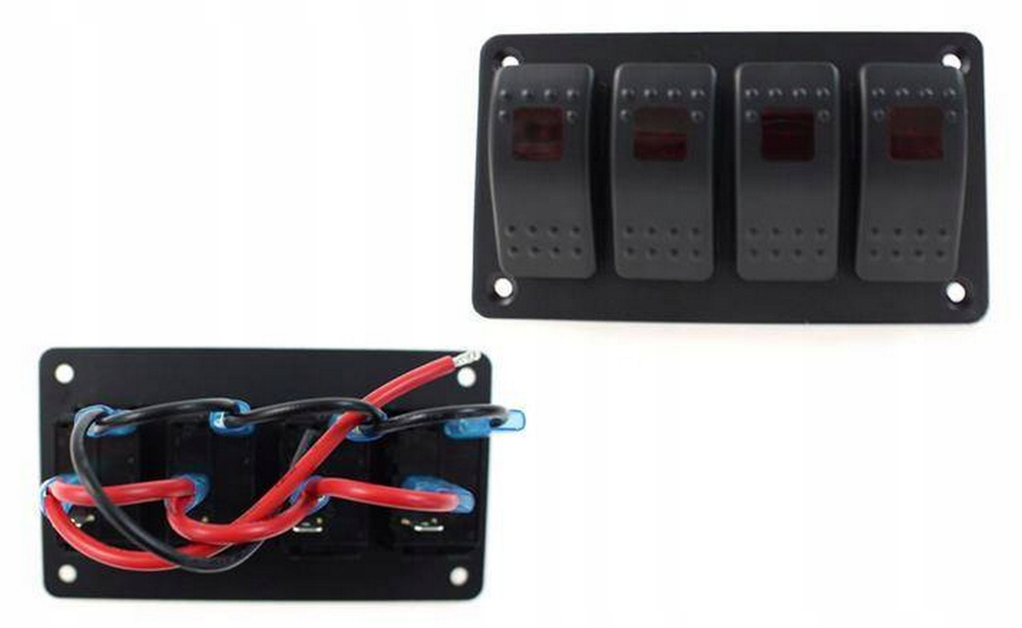 PP-WL-120 - Панель перемикачів алюмінієва ВКЛ-викл X 4 RED