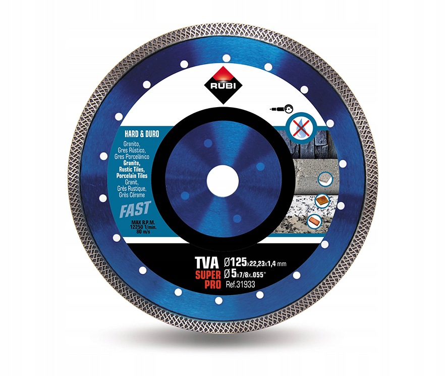 Diamantový kotouč pro řezání Turbo Viper Tva 125 Superpro (31933) Rubi