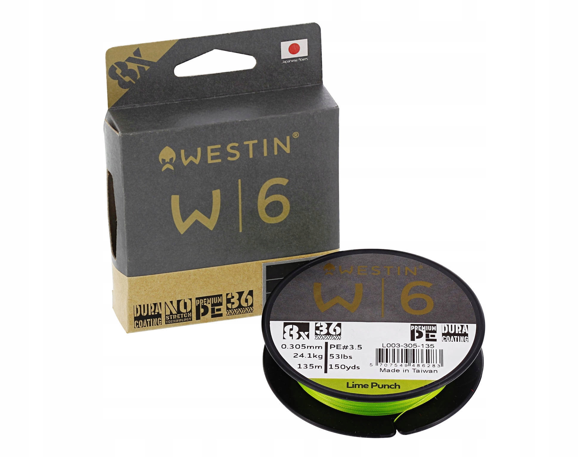 8 Pletená Šňůra Westin W6 0,148 mm 135 m