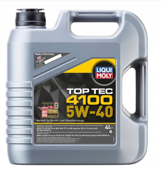 Motorový olej 5W-40 Liqui Moly Top Tec 4100 4L Acea C3 2195
