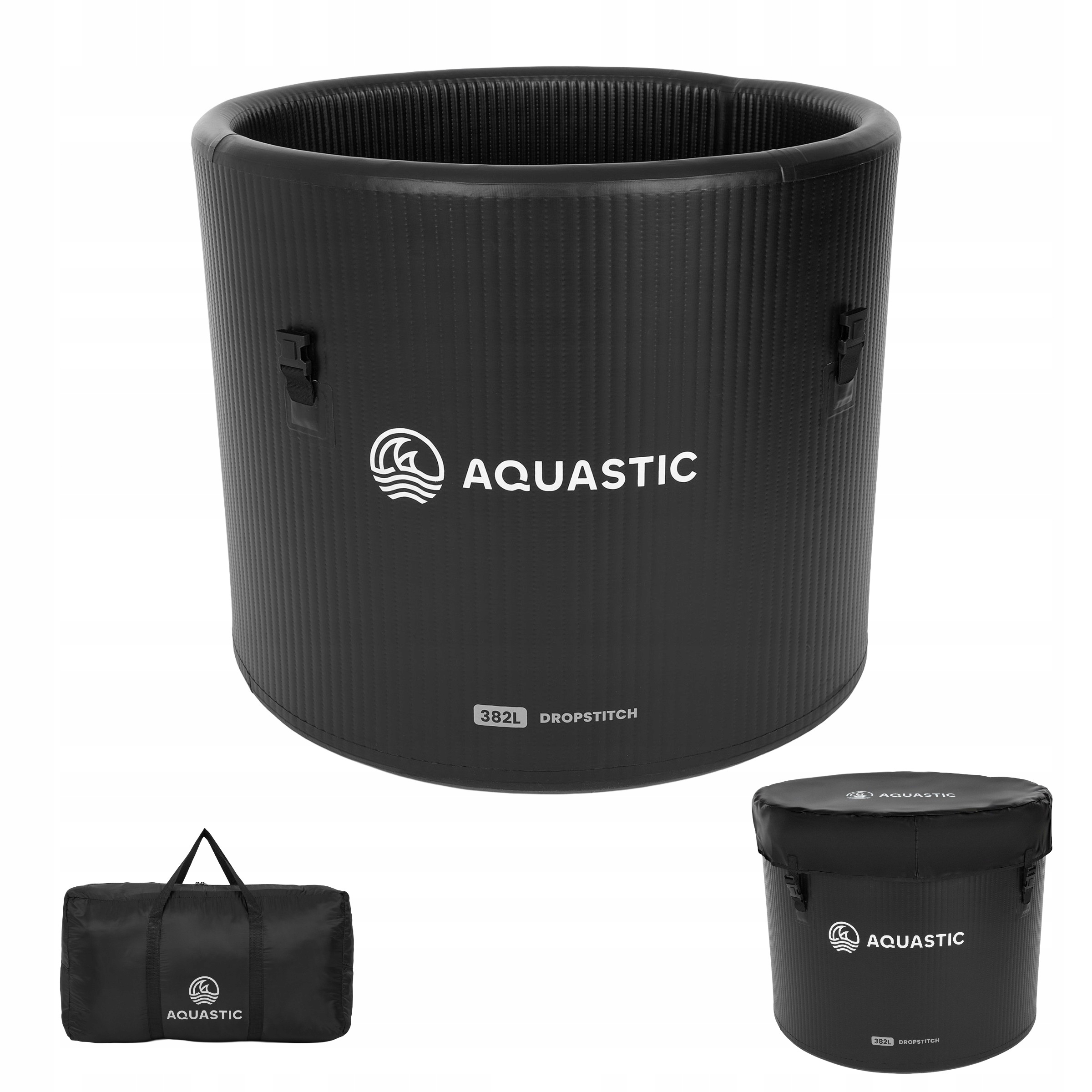Bazén Aquastic pro moření BrrFree 382L dropstitch černý