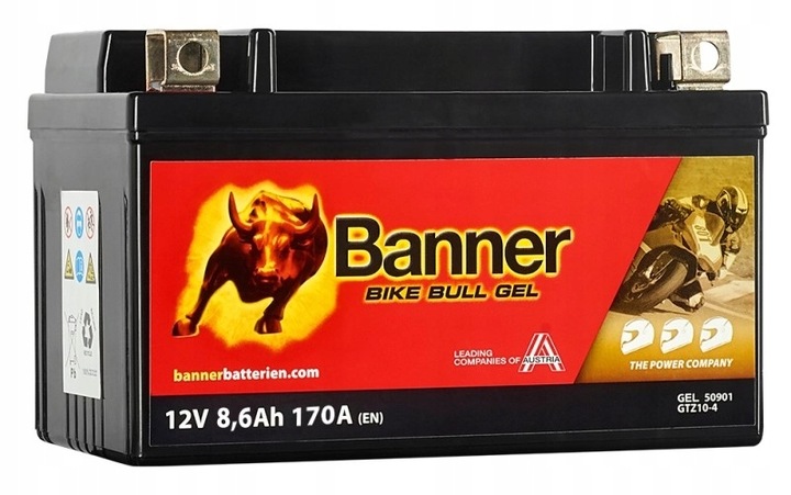 Akumulator Motocyklowy Banner Bike Bull Gel 50901 12V 8,6AH 170A BGTZ10-S