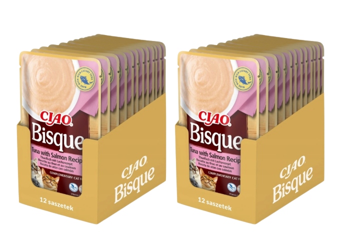 Levně Inaba Cat Ciao Bisque Tuna With Salmon 24x40G