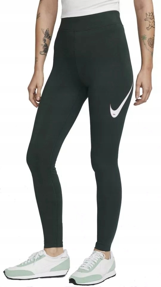 Nike Dámské černé legíny Swoosh High-Rise Leggings DM6207 R S