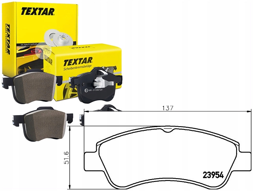 Sada Brzdových Destiček Textar 425475 425486 4