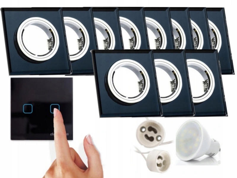 11X Skleněná Lampička Na Strop, Vypínač Led Žárovky, 5W, Velmi Teplá