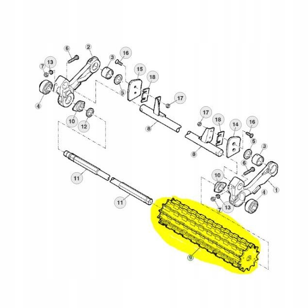 ЗАНУРЮВАЛЬНИЙ НИЖНІЙ РОЛИК JOHN DEERE 7000 AZ71834