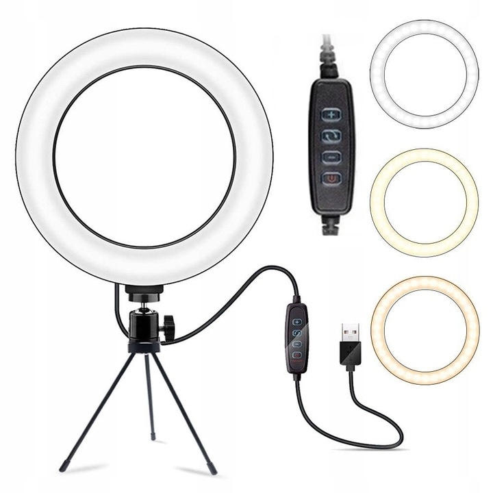 

Mała Lampa Pierścieniowa Led 16cm Makijaż Do Zdjęć