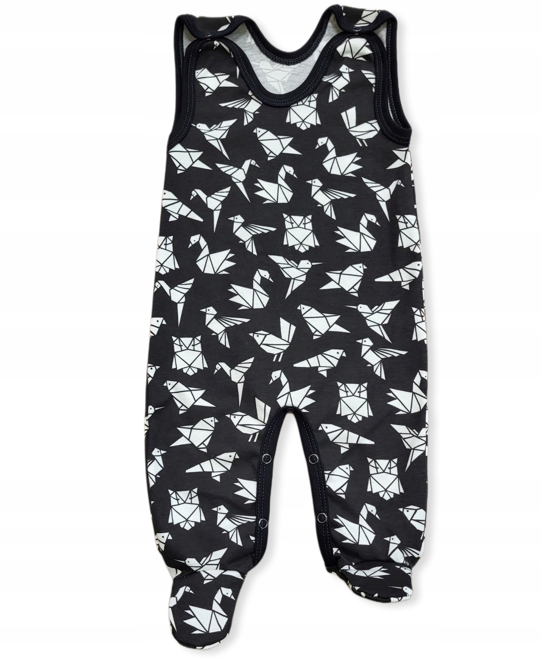 ŚPIOCHY śpioszki ROZPINANE 98 PIŻAMKA dziecięca PAJAC bez rękawa ORIGAMI