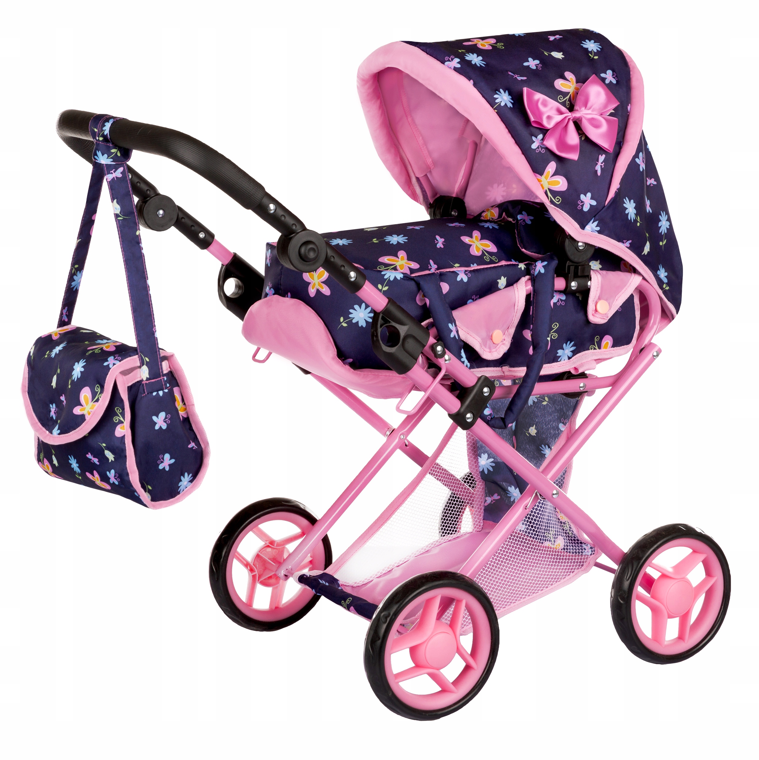 WÓZEK DLA LALEK GŁĘBOKI SPACERÓWKA GONDOLA 3w1 KINDERPLAY TORBA POŚCIEL Szerokość produktu 70 cm