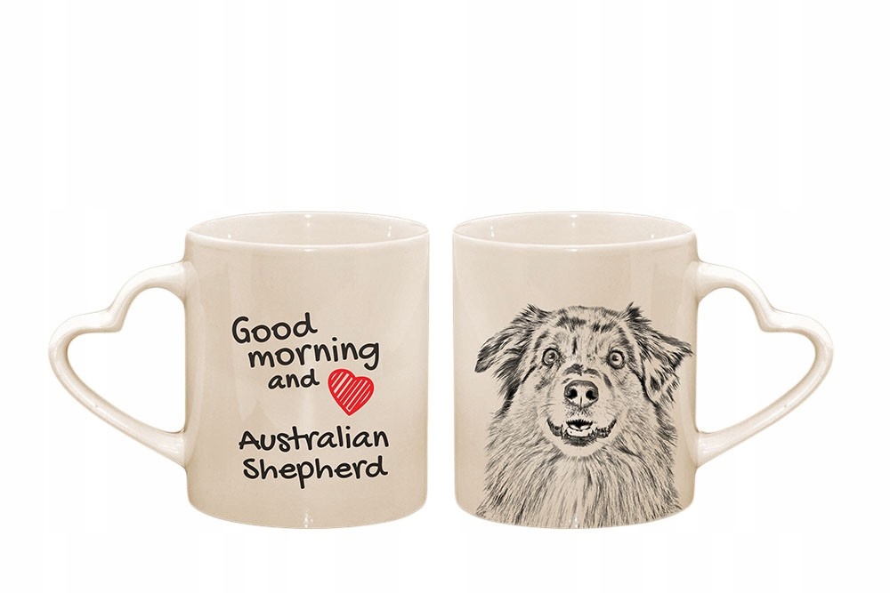 

Owczarek australijski Kubek serce z nadrukiem