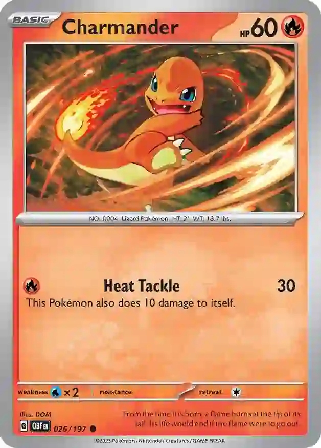 Charmander (obf 026/230) Normal Obsidian Flames