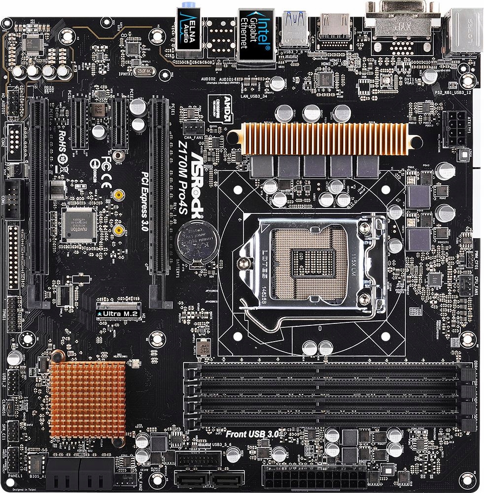 Płyta główna ASROCK Z170M Pro4S Rev 1.02 LGA1151 Micro ATX Producent ASRock