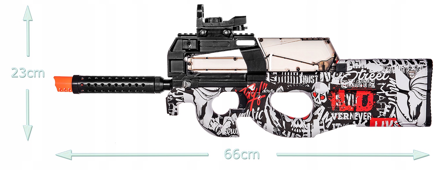 _ P90 PISTOLET KARABIN AUTOMAT NA KULKI ŻELOWE_ Kod producenta P90 PISTOLET