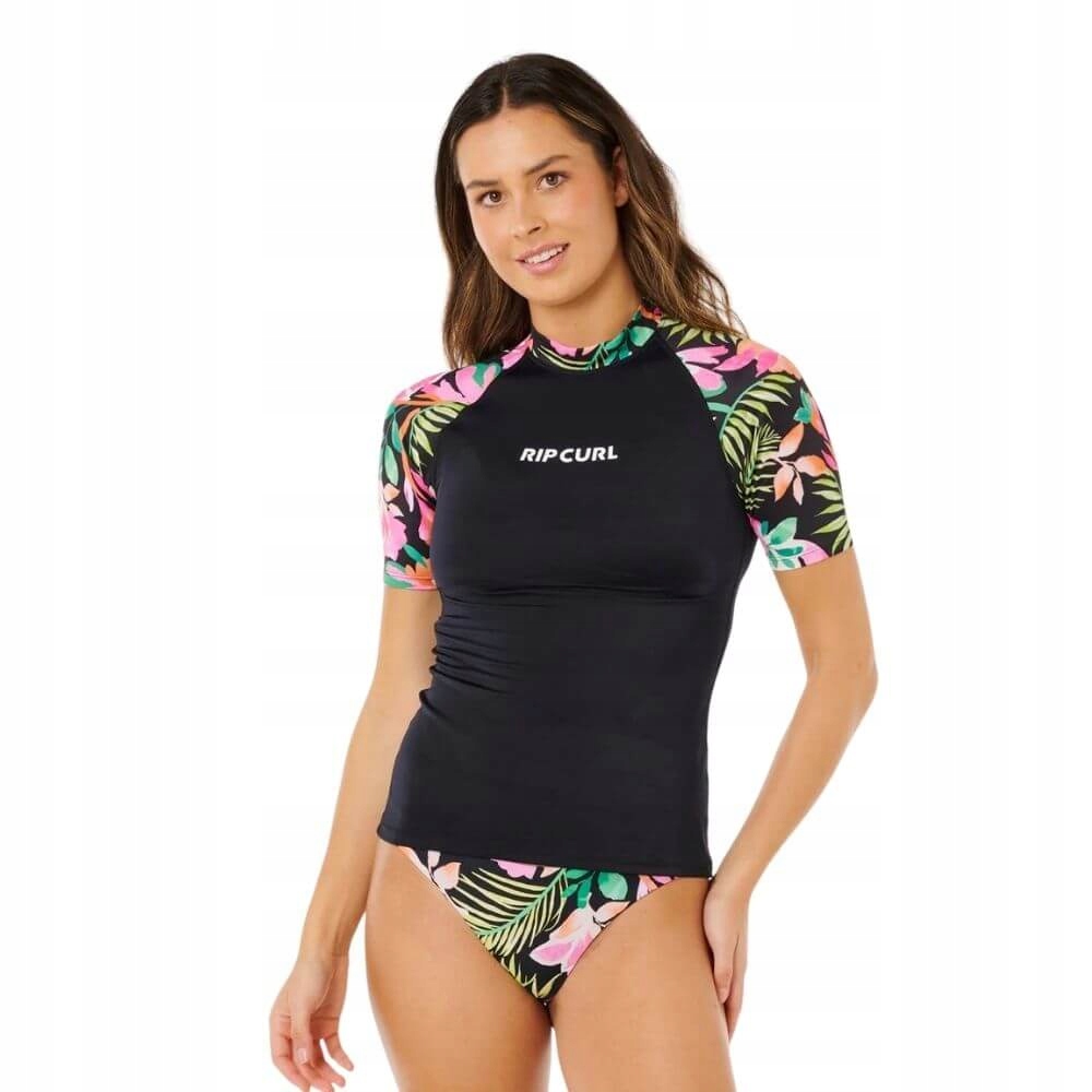 Lycra damska z krótkim rękawem Rip Curl Molokai Black XXL