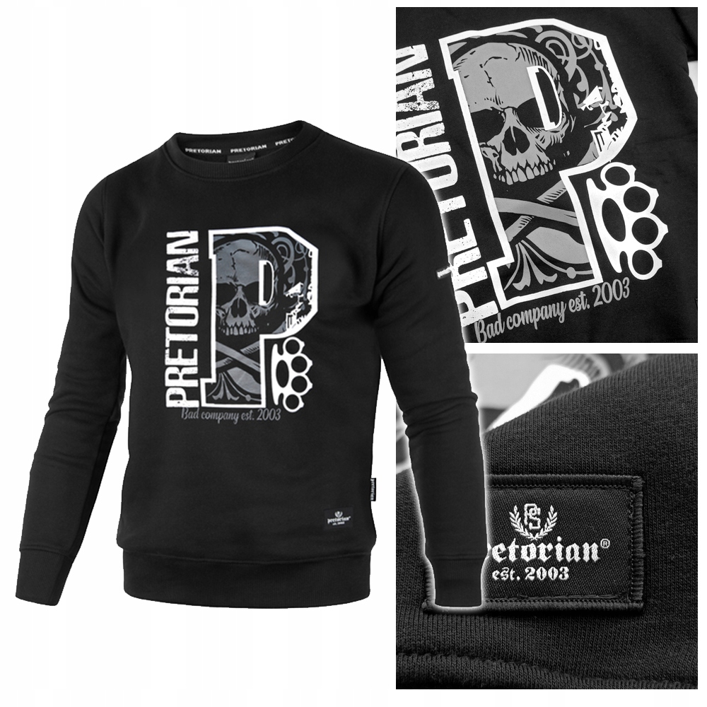 Pretorian Pánská mikina klasická černá r.XXL