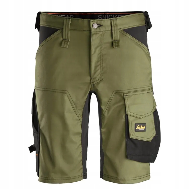 Kraťasy krátké Snickers Stretch AllroundWork 6143 Olivové 50
