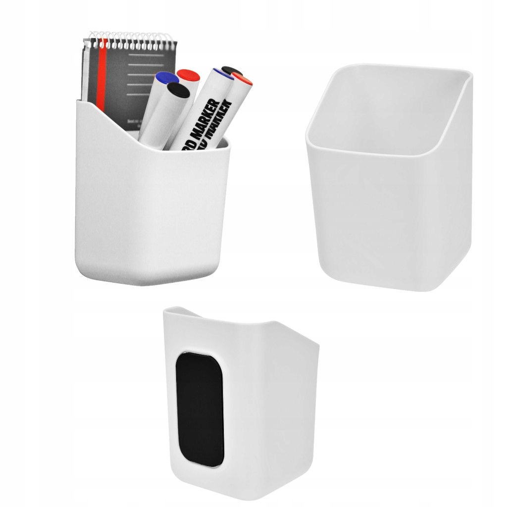 Magnetyczny uchwyt pojemnik na markery pisaki długopisy