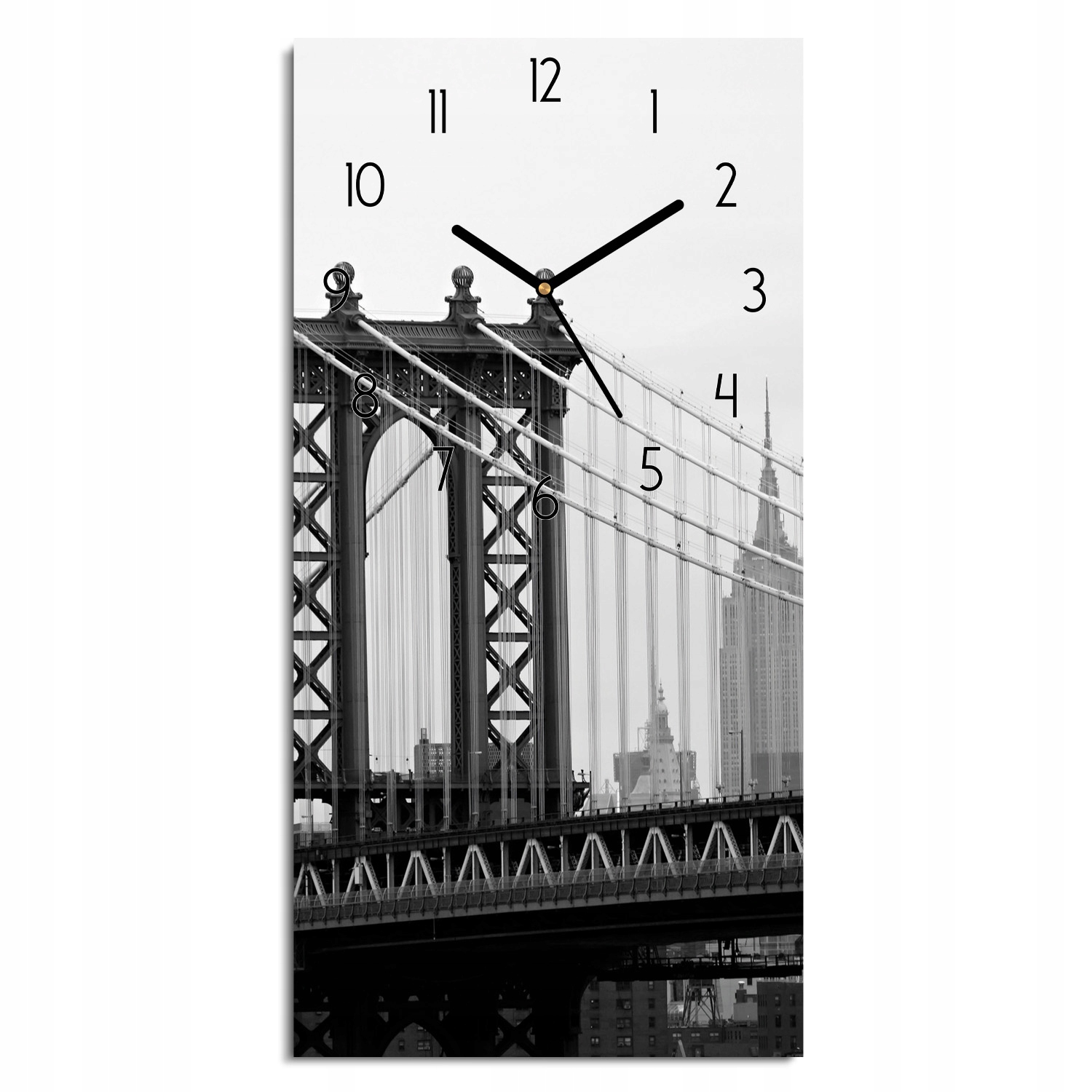 Nástěnné hodiny Manhattan most Ny do pokoje 30x60