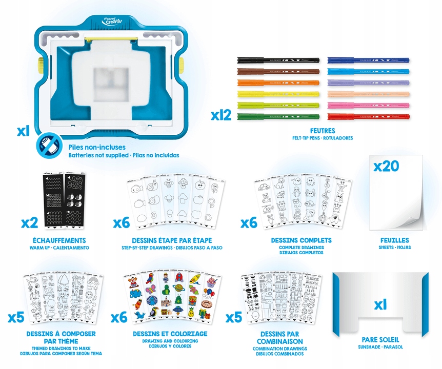 Podświetlana Tablica do Rysowania MAPED Lumi Board Płeć chłopcy dziewczynki