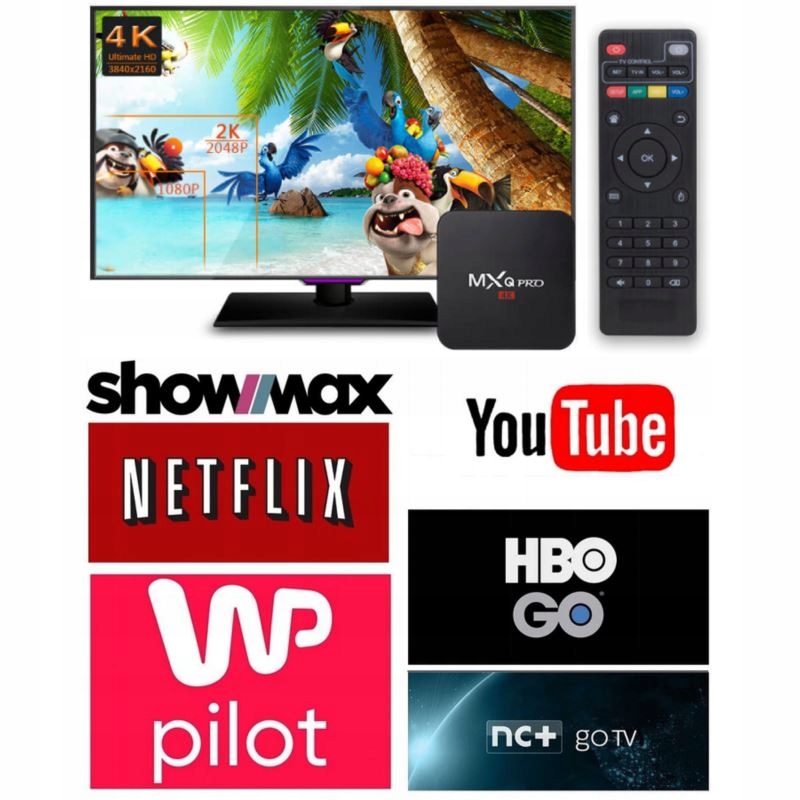 ANDROID SMART TV BOX 8GB PRO 4K DEKODER NETFLIX YOUTUBE CHROMECAST Formaty dźwięku Audio CD MP3