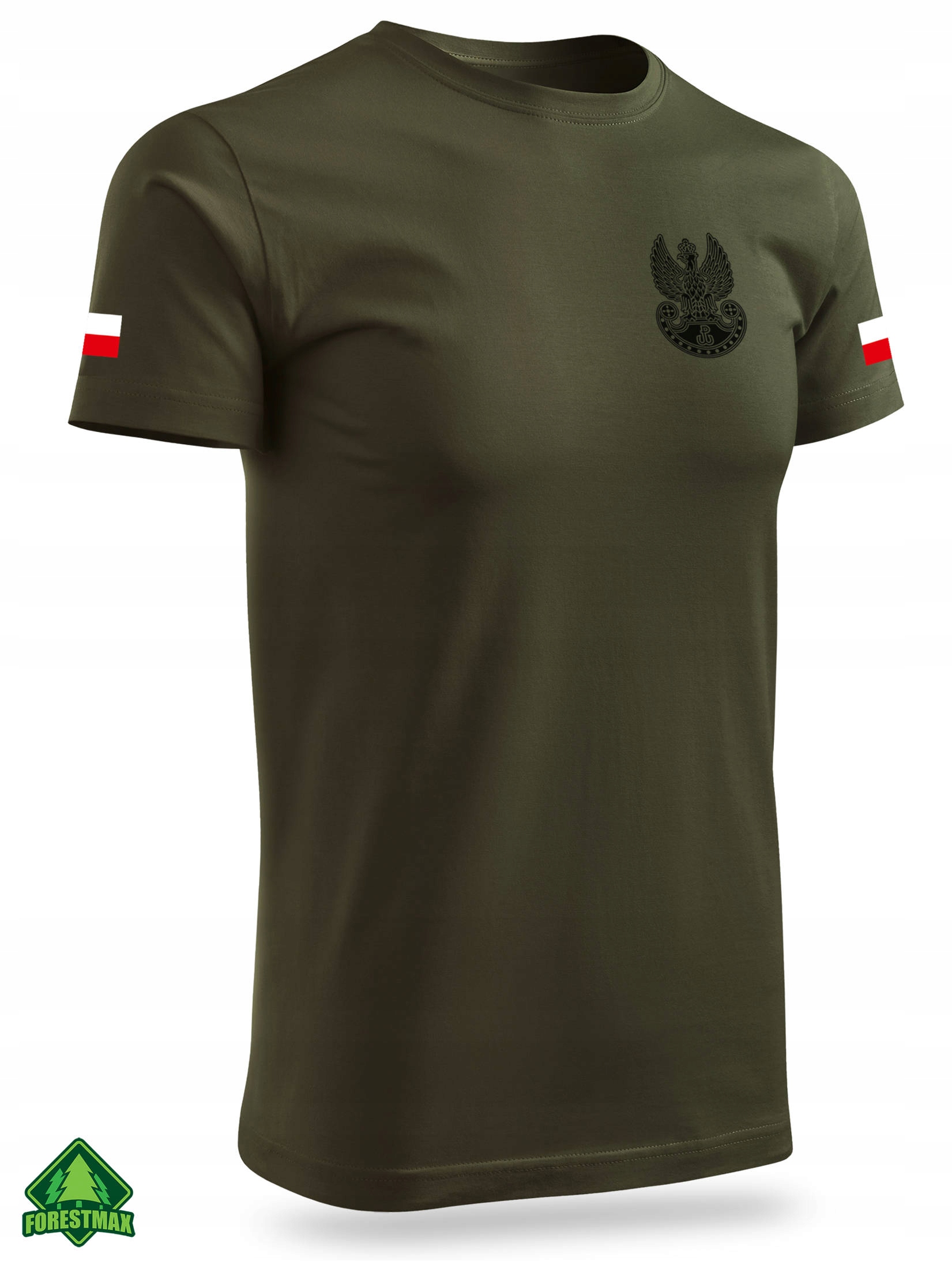 Poligonowa koszulka MON z orzełkiem WOT i flagami Marka inna