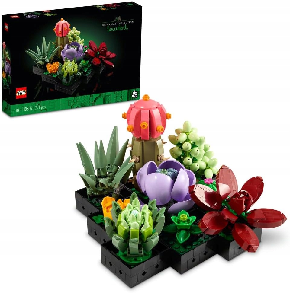Lego Icons Sukulenty, Umělé rostliny, Dekorace do bytu