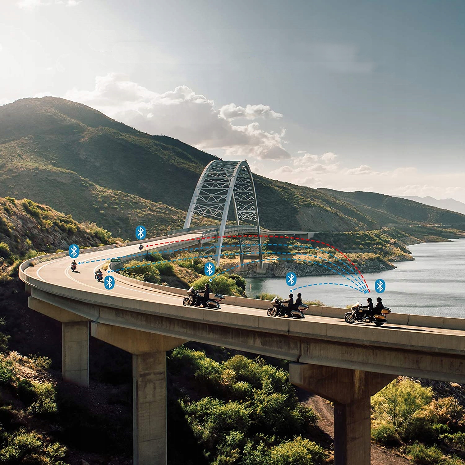 INTERKOM INTERCOM MOTOCYKLOWY EJEAS V6 PRO 1200M Limit sparowania do 5 interkomów