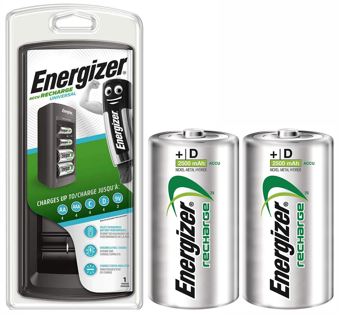 Energizer Nabíječka Akumulátorů R6 R3 R14 R20 9V 2x Energizer R20 D