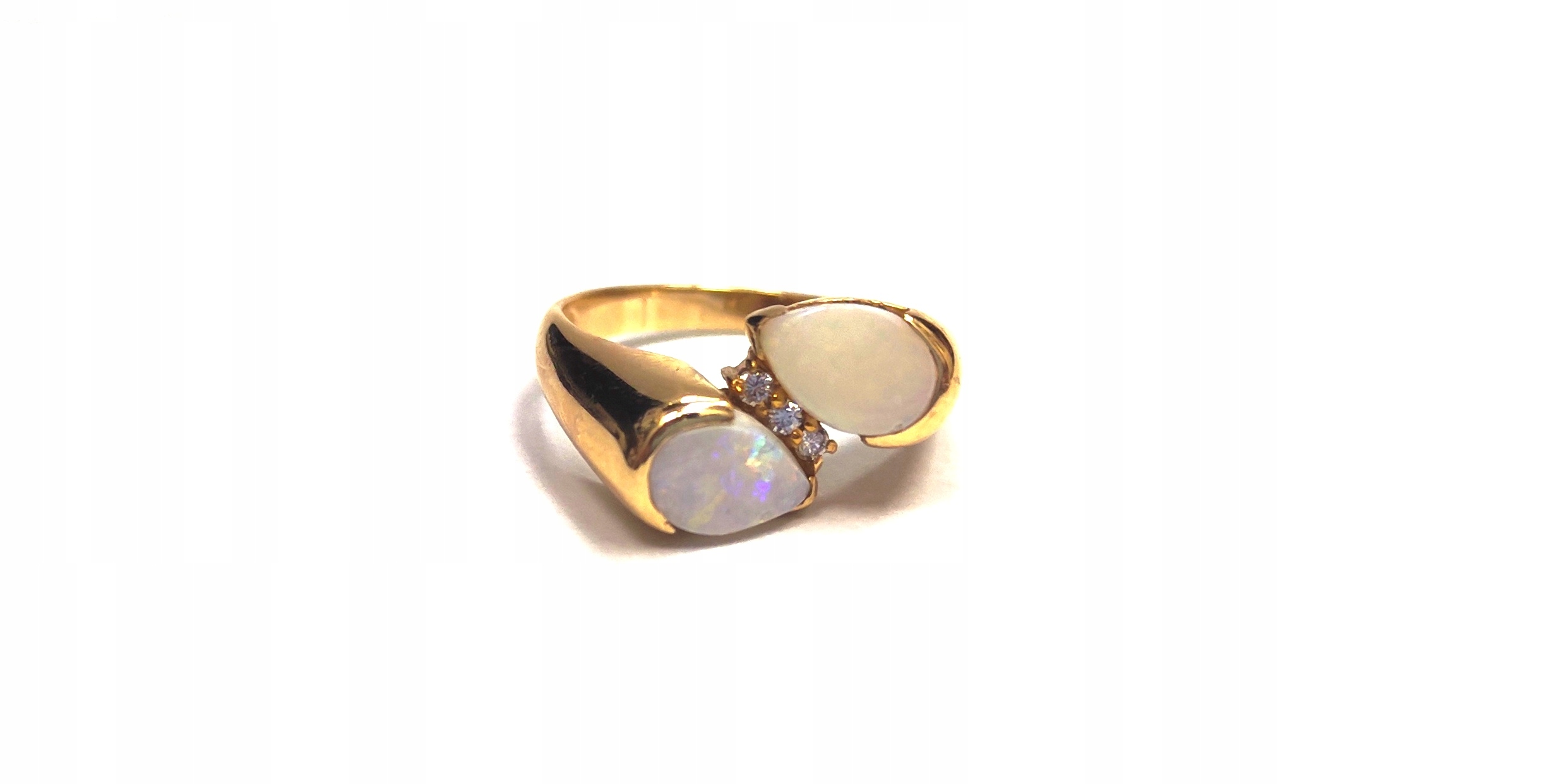 Pierścionek z opalami 585 5,40g interLOMBARD Próba złota 585