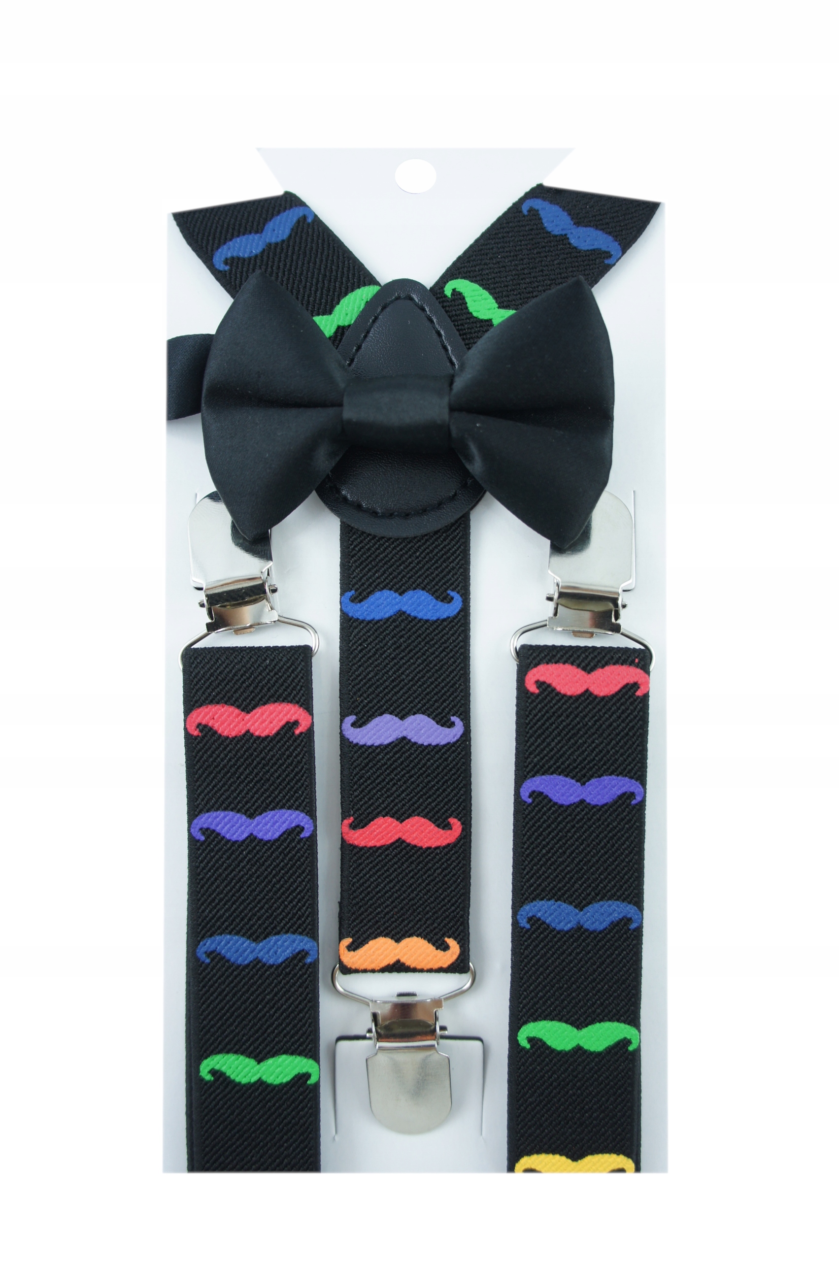 

Szelki i muszka na chłopca 0-18m Kolorowe Wąsy