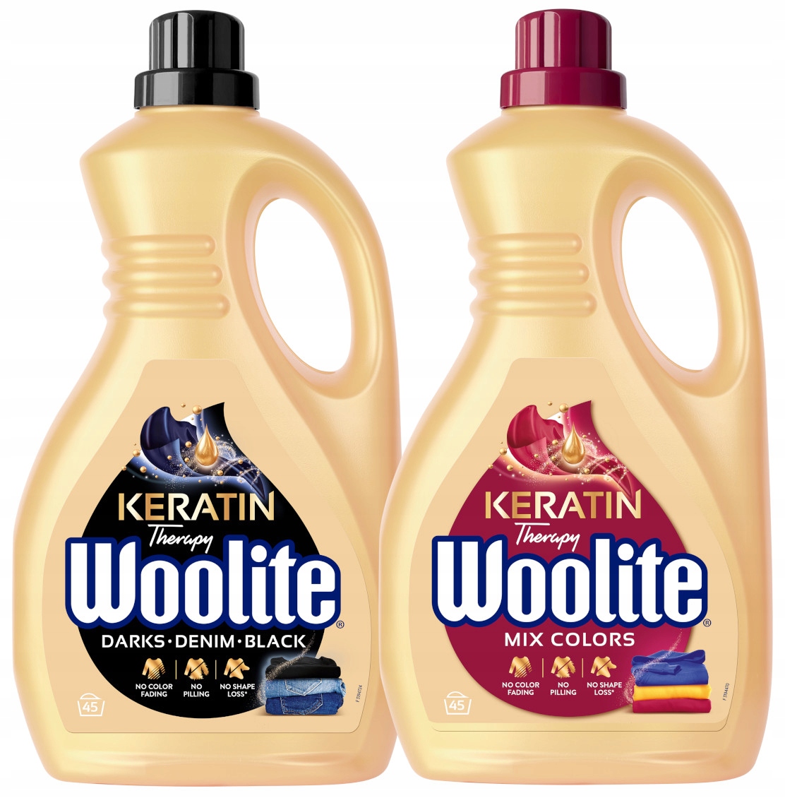 Levně Woolite Tekutý prací prostředek Black Color Sada 2 x 2,7 l